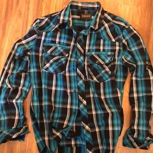 HELIX BUTTON UP MENS M. EUC